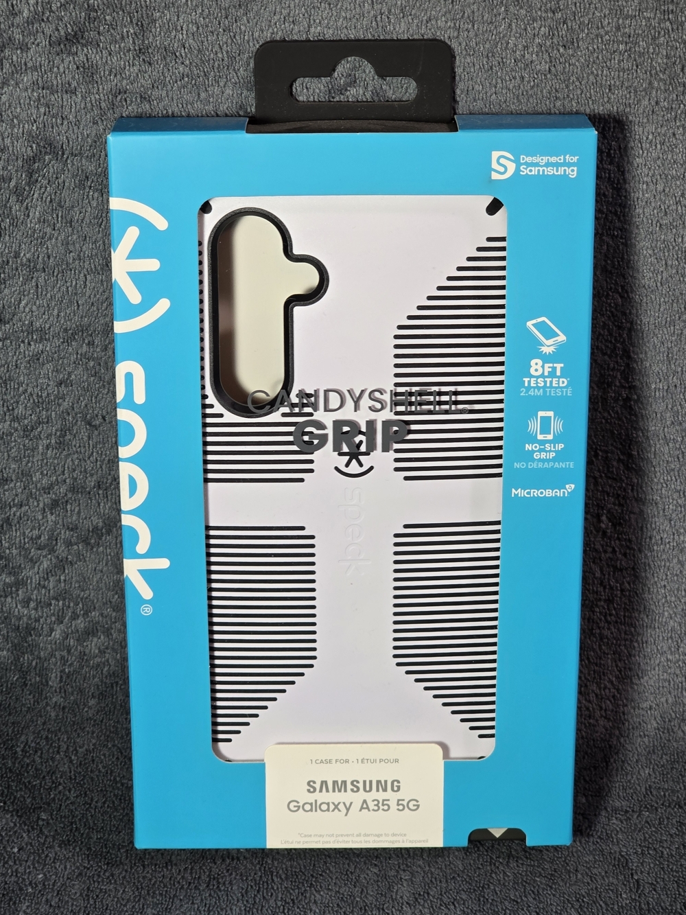 Speck CandyShell Grip Case for Samsung Galaxy A35 5G - White/Black